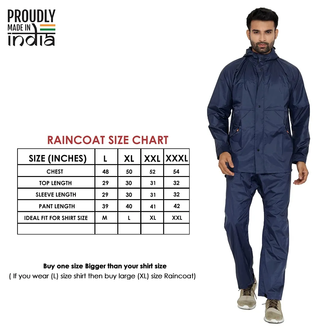 THE CLOWNFISH Rain Coat for Men Waterproof for Bike Raincoat for Men with Hood Nylon Material. Set of Top and Bottom. Seal Series (Grey, XX-Large)