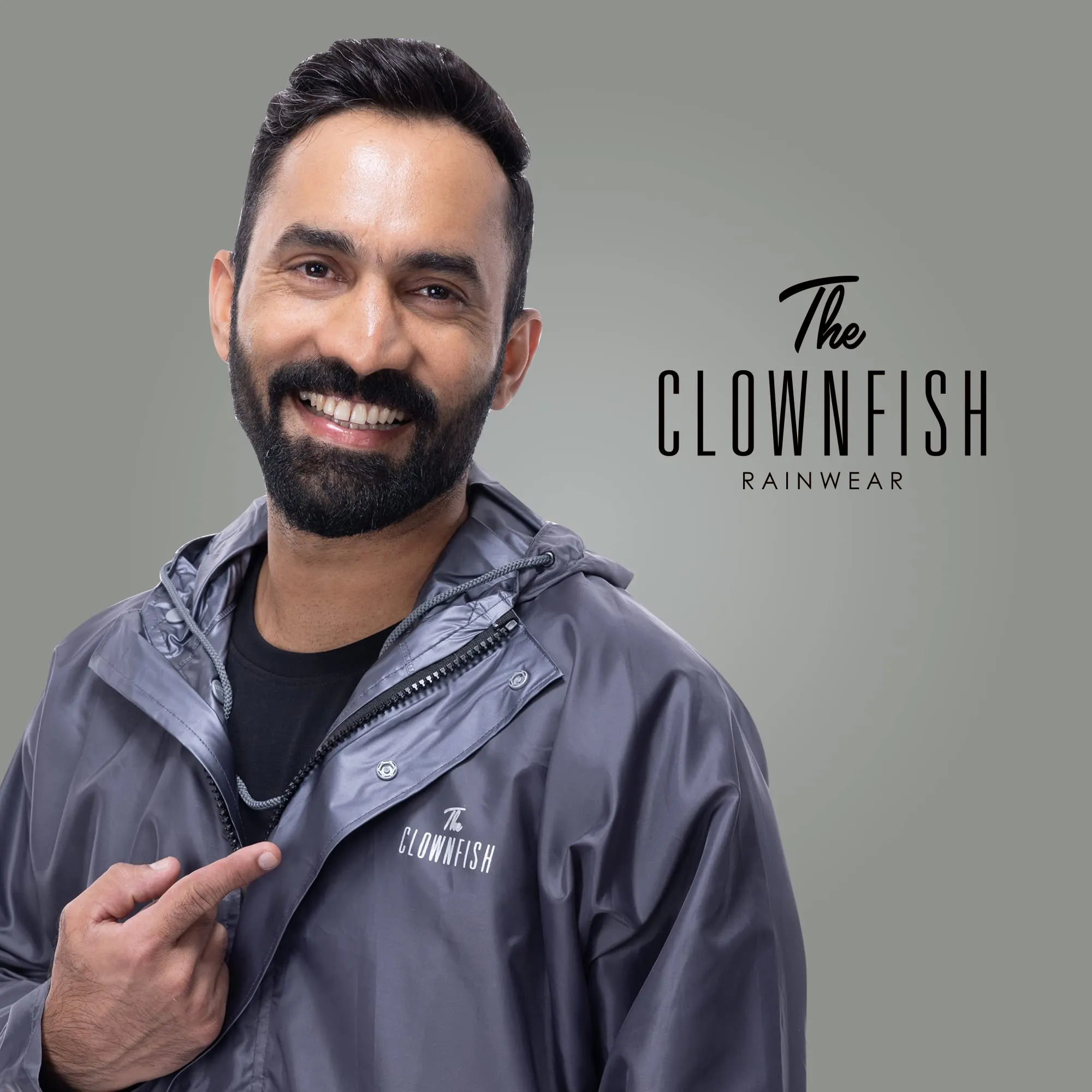 THE CLOWNFISH Rain Coat for Men Waterproof for Bike Reversible Double Layer with Hood Raincoat for Men. Set of Top and Bottom Packed in a Storage Bag Captain Pro Series (Blue, Large)