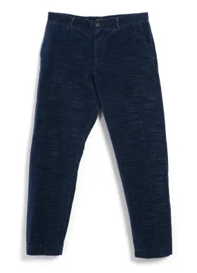 TYGE | Wide Cut Cropped Trousers | Velvet Indigo