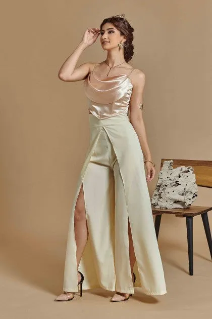 Vetri Flared Pants in Beige
