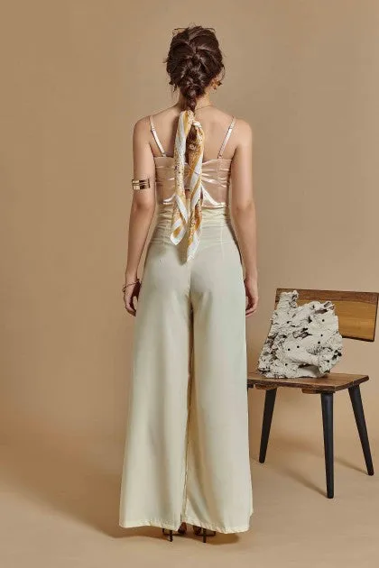 Vetri Flared Pants in Beige