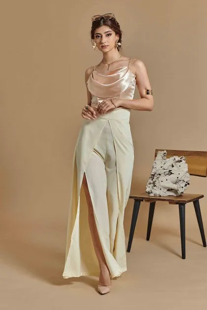 Vetri Flared Pants in Beige