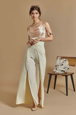 Vetri Flared Pants in Beige