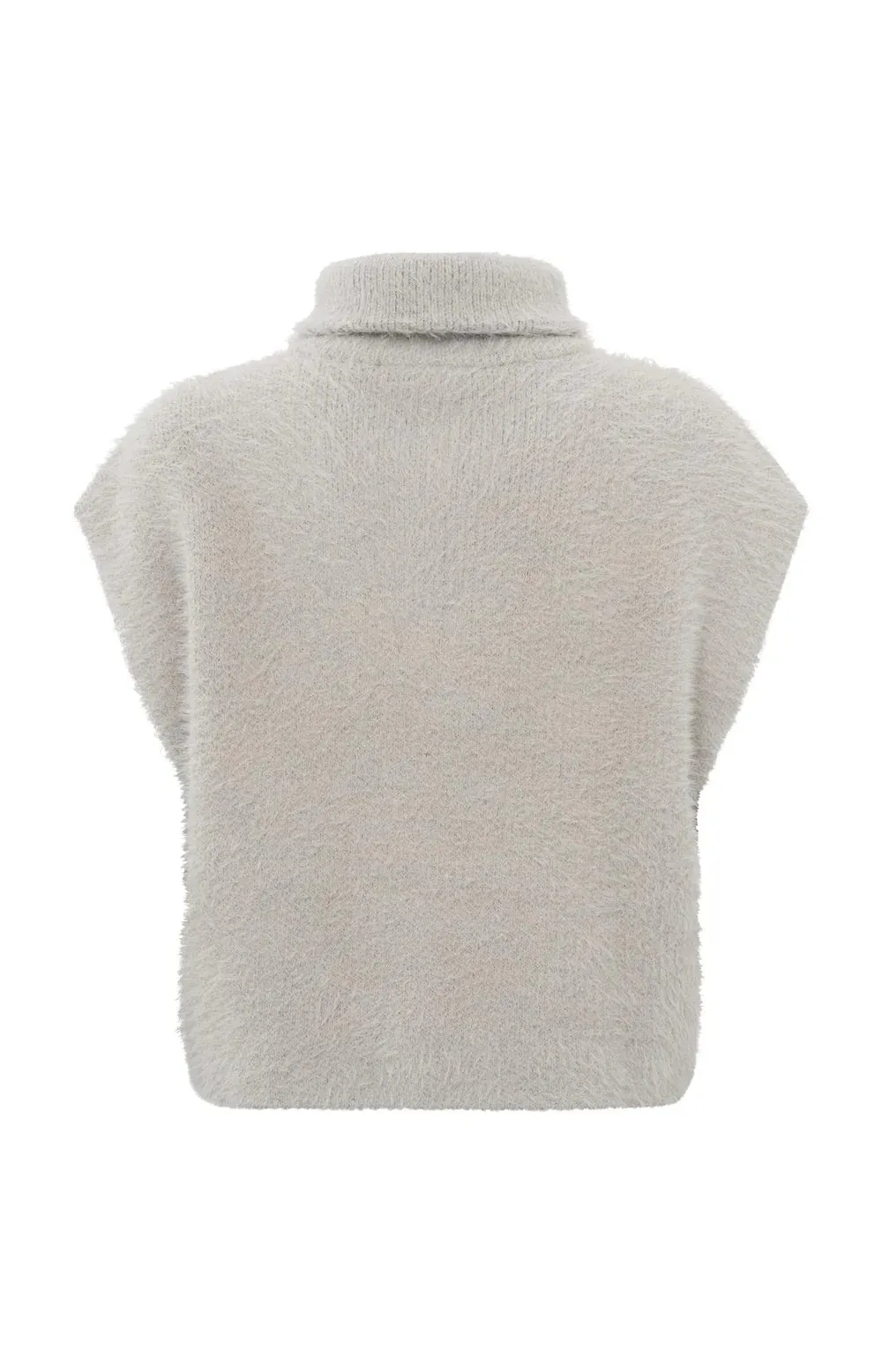 YAYA SLEEVELESS HALF ZIPPER DOVE GREY