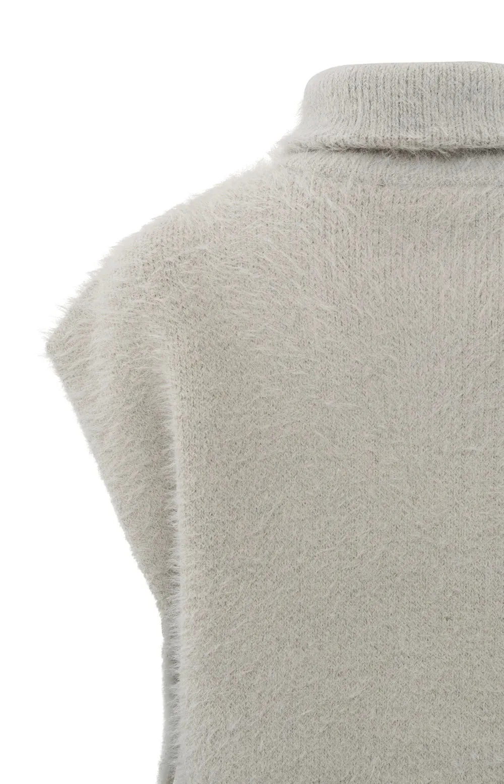YAYA SLEEVELESS HALF ZIPPER DOVE GREY
