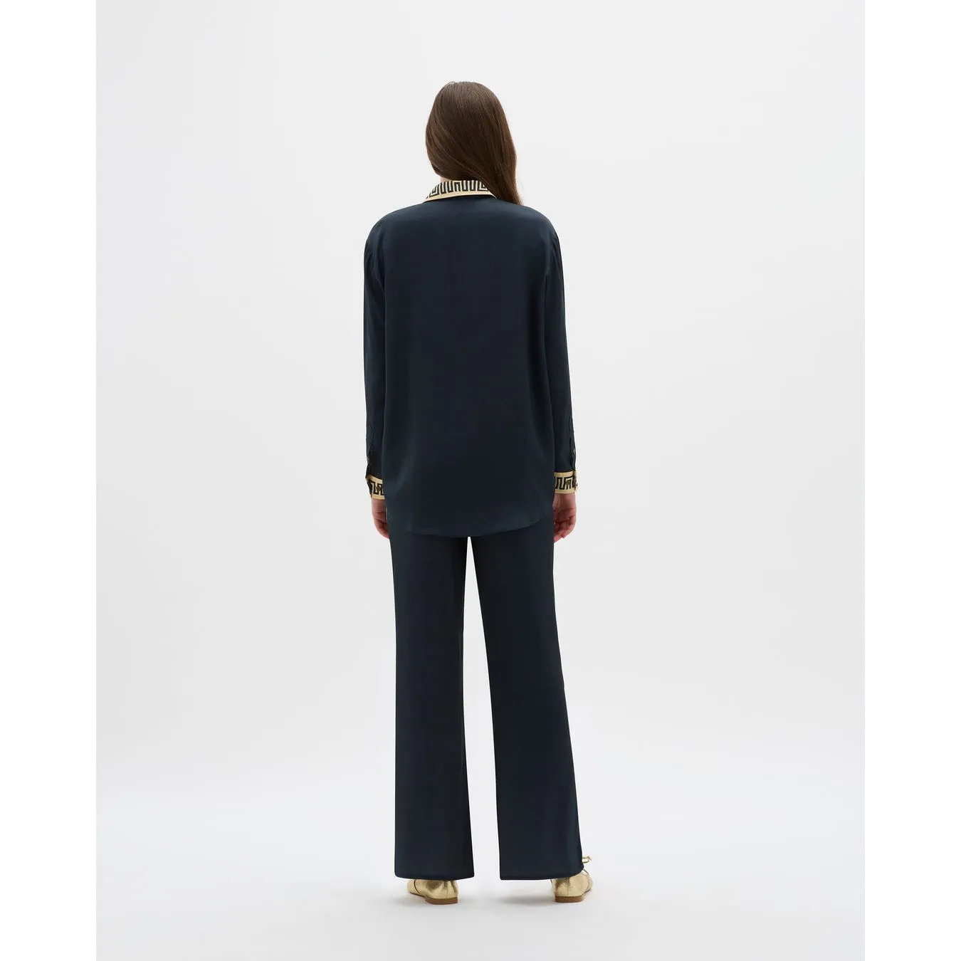 Yin Navy Contrast Pant